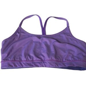 Gapbody women’s sports bra‎ purple and white stripe. Size L